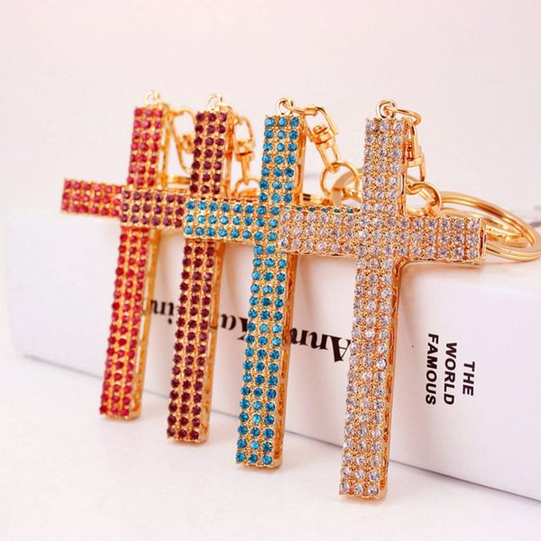 

christian fashion key chain delicacy cute car pendant keychain exquisite cross keyring backpackÂ decoration gifts, Silver