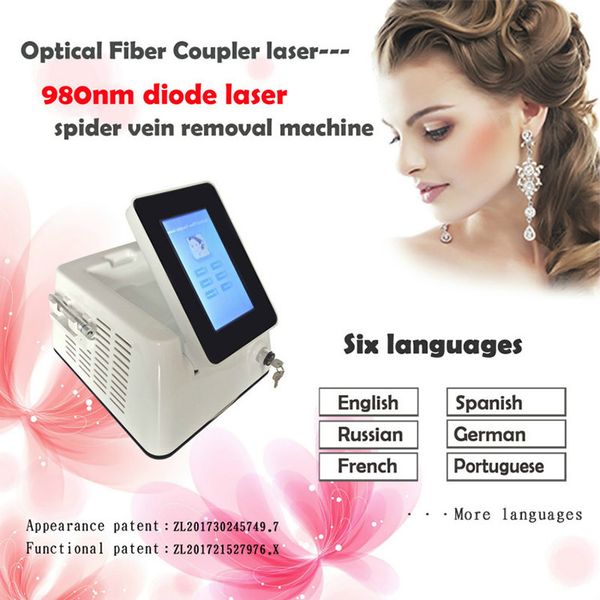 

portable spider vein spot removal diode laser 980nm machine liposuction laser onychomycosis diode laser vascular spider vein removal machine, Black