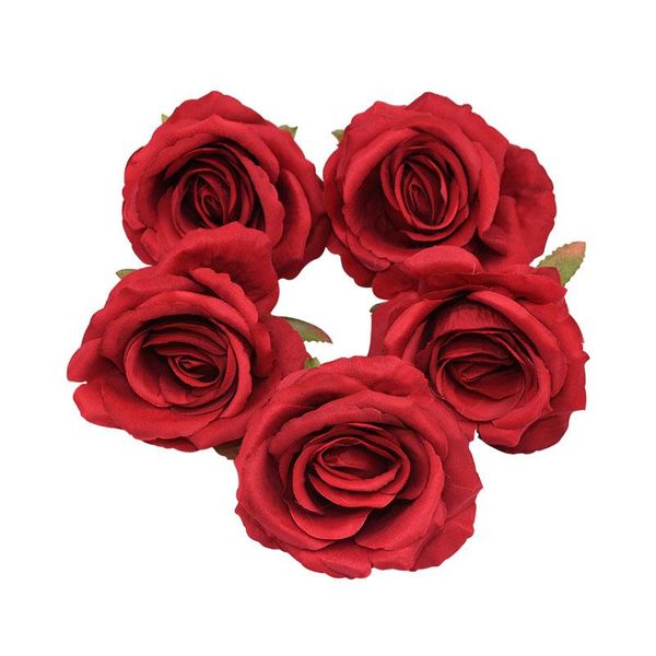 

supplies crafts flower diy french gift party flowers 8cm wedding artificial home wall heads decoration box silk rose 5pcs nqmav sq2009