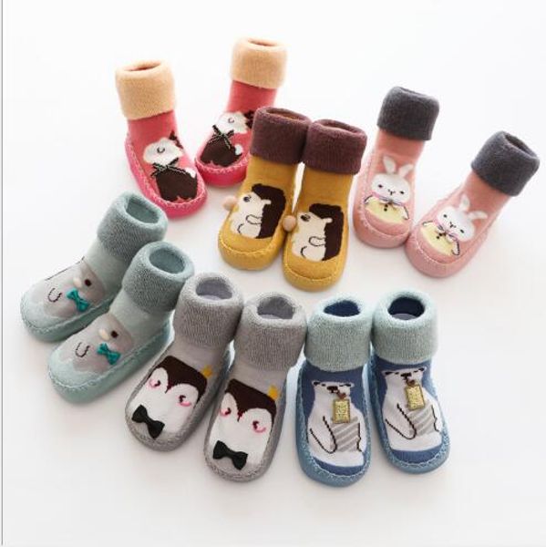 

winter new children's socks thickening terry slip baby skin floor socks to keep warm new baby toddler footwear