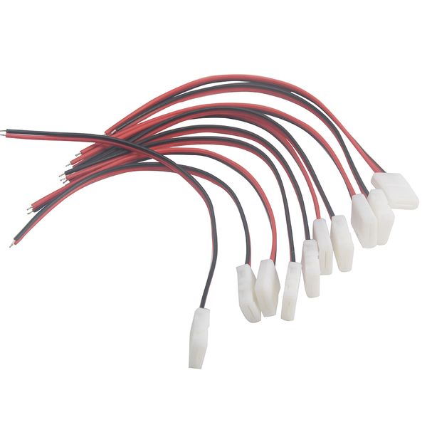 

10pcs 2-pins power connector adaptor for 3528/5050 led strip wire with pcb 8mm/10mm