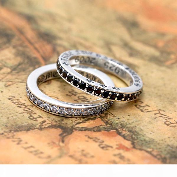 

925 sterling silver jewelry antique silver american european style hand-made designer cluster rings 2 colors cz for women, Golden;silver