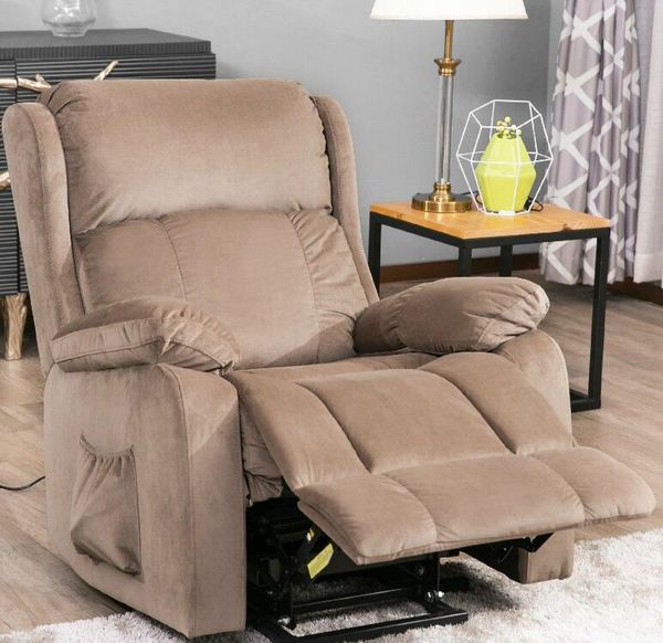 

us stock oris fur. power lift chair soft fabric upholstery recliner living room sofa chair with remote pp038658eaa