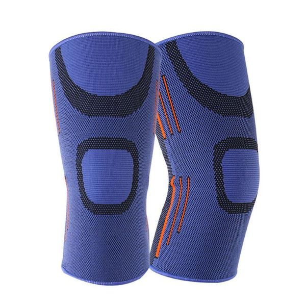 

pressurized fitness running cycling bandage knee support braces elastic nylon sports compression pad sleeve d4, Black;gray