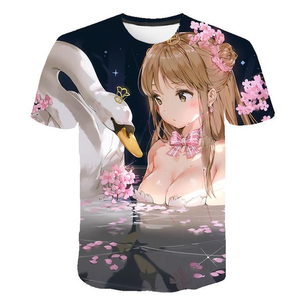 

popular 3dt romantic galaxy cartoon cute 3d print shirts harajuku harajuku kawaii men clothing