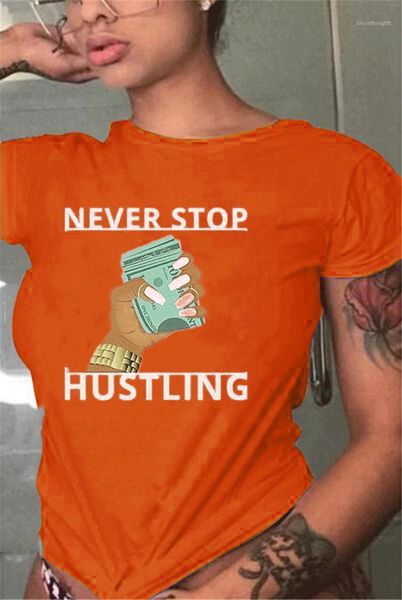 

sleeve women summer new women designer clothing casual dollar women tshirt fashion letter o neck short, White