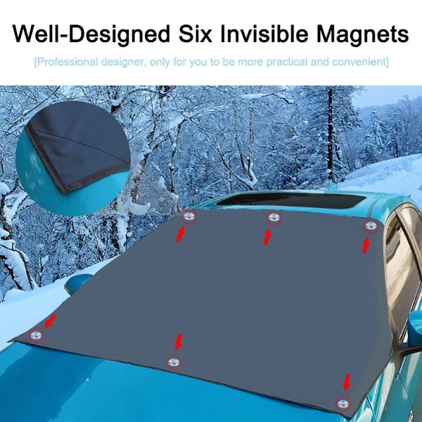 

210x120cm auto magnetic sun shade protector front windscreen cover car windshield snow waterproof cover accessories