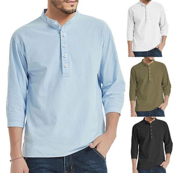 

collar casual tshirt simple solid color long sleeve spring male clothing loose homme apparel mens stand, White;black