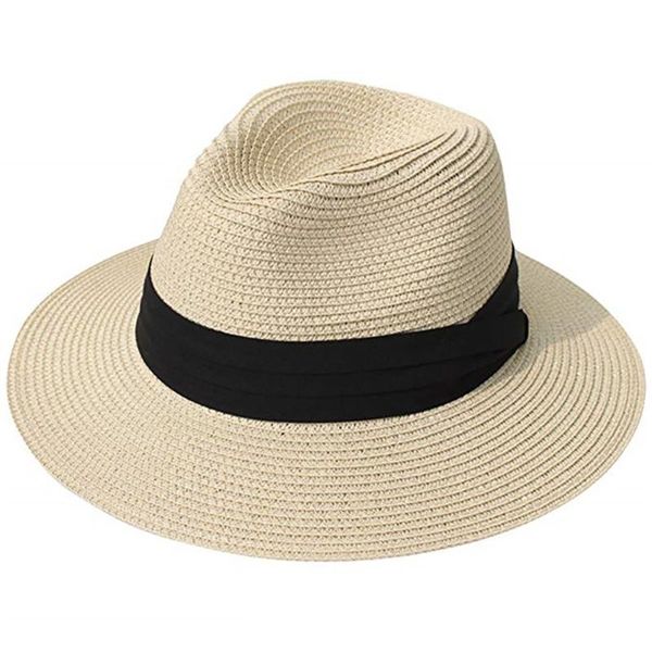 

summer sun hats for women man casual straw foldable sun block uv protection hat foldable floppy beach travel caps, Blue;gray
