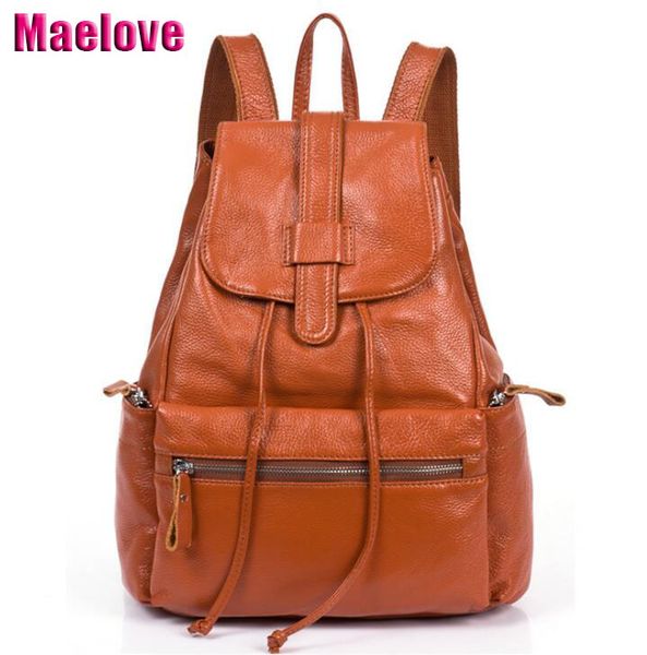 

genuine leather backpack women designer bags shoulder bags new school for teenagers girls sac 2colors