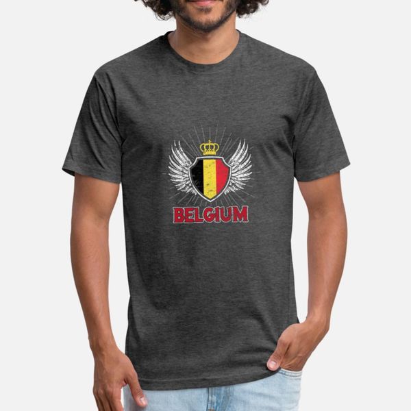 

belgium t shirt men designing short sleeve s-xxxl cool crazy humor summer style slim shirt