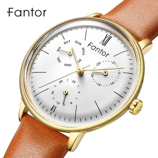 

fantor 2020 elegant ladies women dress watch leather quartz wrist watch fashion lady bracelet watches for women, Slivery;brown