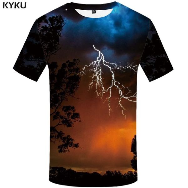 

brand galaxy moon yin yang punk rock anime space summer 3d print shirts horror graphic hentai men clothing