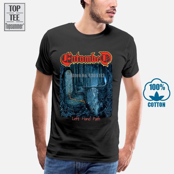 

entombed left hand path90 death nihilist unleashed morgoth new white t shirt cotton loose short sleeve mens t shirts tee