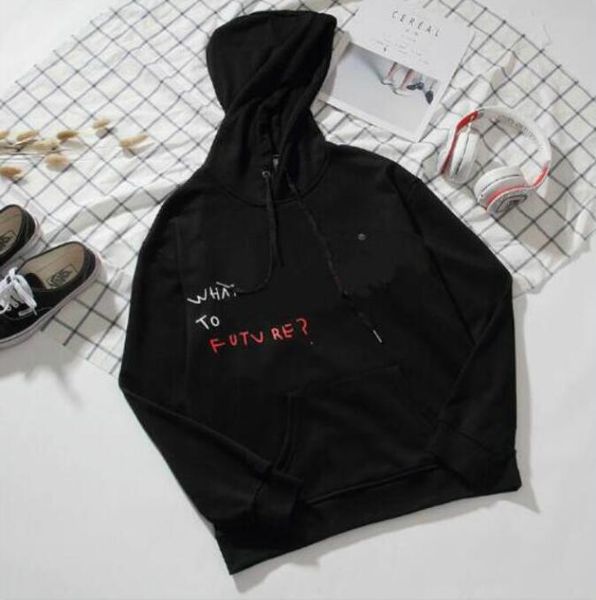 

autumn men's design hoodies sweatshirts fashion pullover sweatshirts men hoodie with letters hooded clothes hip hop streetwear, Black