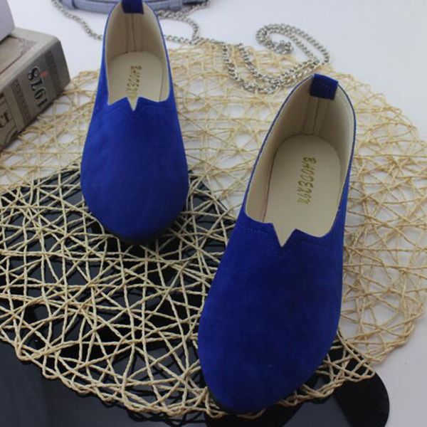 

england style women ladies cow suede fashion loafers single shoes breathable comfortable solid candy color high quality, Black