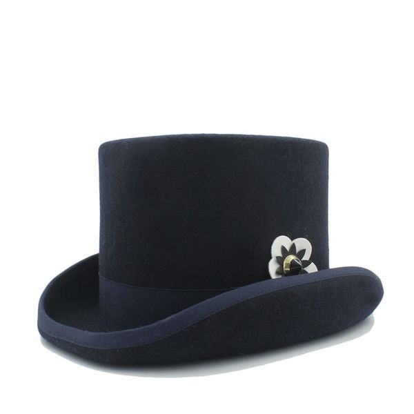 

100% wool women men steampunk hat pirate hat 4size 55 57 59 61cm, Blue;gray