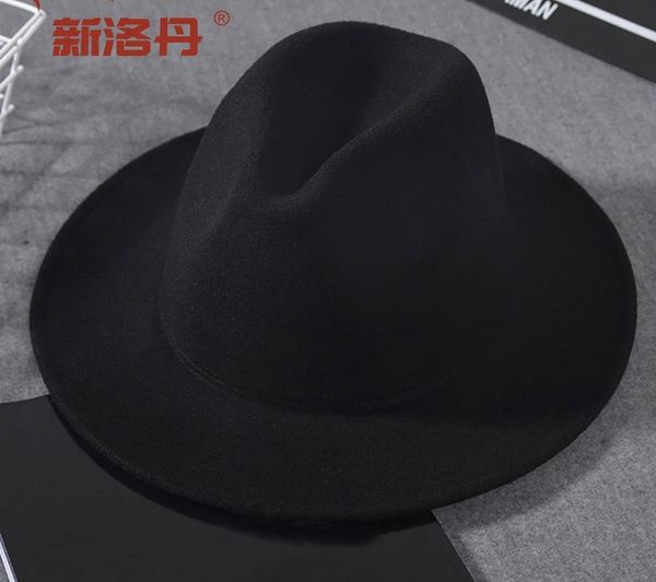 

Wool Wide Brim Fedora Pure Felt Bowler Hat Dome Bucket Hat For Women British Style Feminino Jazz Church Vintage Men Fedora Hat D19011102