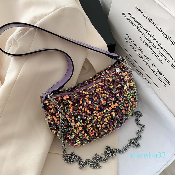 

wholesale-summer fashion sequined bags 2020 new wave of female bag shoulder messenger bag female wild ins popular underarm bag