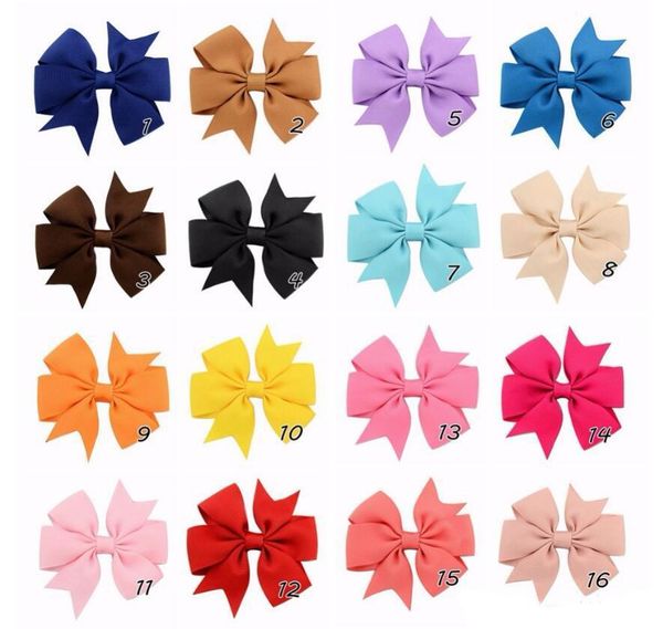 

bows hair pin for kids girls children hair accessories baby hairbows girl hair bows with clips flower clip 40 colors, Slivery;white