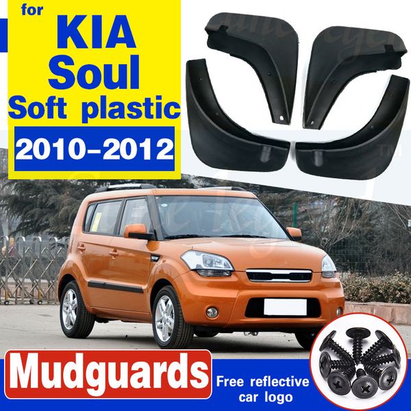 

4pcs for kia soul 2010 2011 2012 car mud flaps front rear fender flares splash guards auto mudflaps mudguards