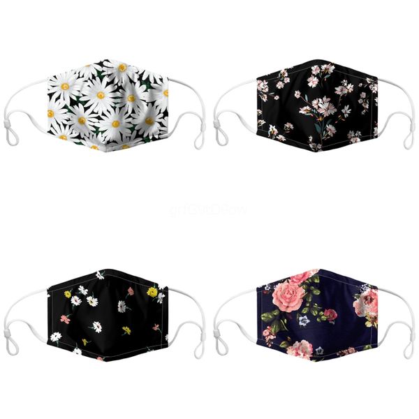 

washable designer printedface mask anti pollution sponge mouth masks#242, Black