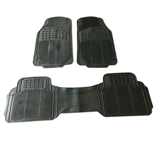 

winsun car floor mats black 3pcs replacement anti-slip rubber