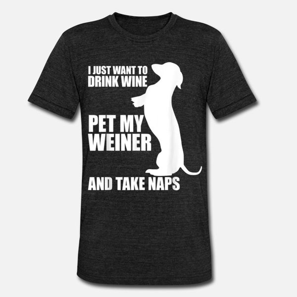 

funny weiner dog gift idea, love wine dachshund an t shirt men customize cotton round neck novelty anti-wrinkle funny spring unique shirt