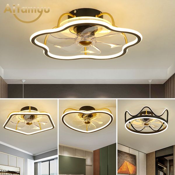 

nordic led ceiling fan lamp with lights remote control bedroom decor modern ceeling fans with light ventilator lamp silent