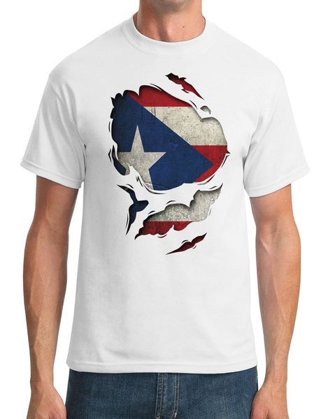 

2019 summer style brand art tees shirts puerto rico ripped effect under sleeveless t-shirt design basic top