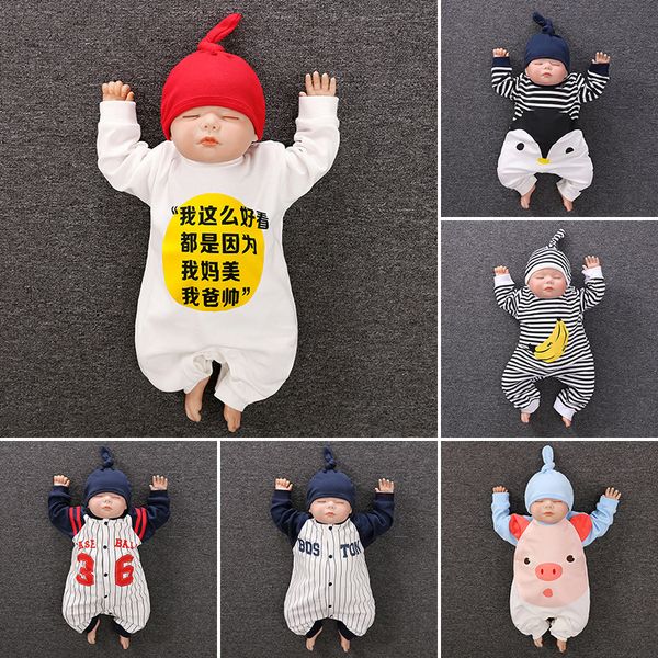 

Baby Clothes Spring Newborn Long-Sleeve Jumpsuit Korean Style Baby Jumpsuits Factory Wholesale