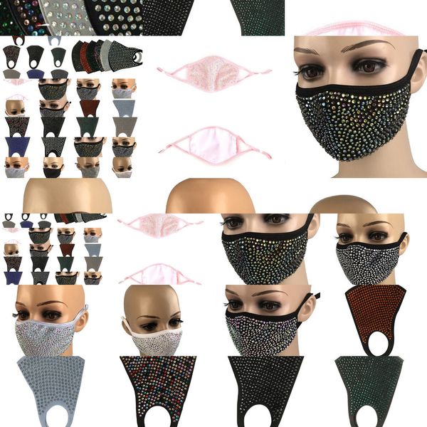 

diamond bling protective bling fashion dustproof mask pm2.5 mouth masks washable reusable fof1 jh031