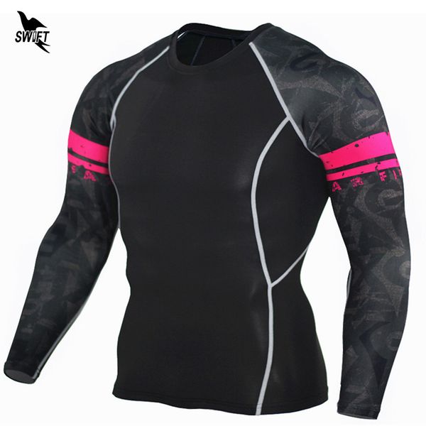 

running jerseys mens training t-shirts gym crossfit boxing bodybuilding weightlifting yoga clothes tights compression shirt men fitness, Black;blue