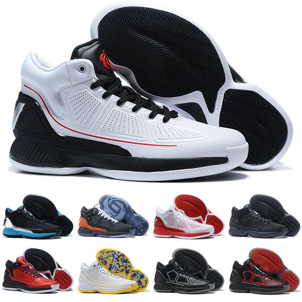 

самое высокое качество дешевые rose 10 деррик белый черный красный дети мужчины баскетбол обувь роза 10 мужские дерик x черный баскетбольные, Black