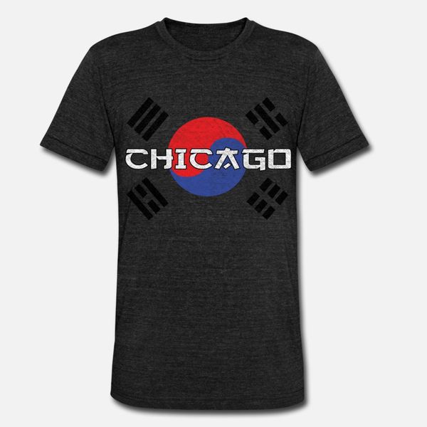 

chicago korean flag t shirt men character 100% cotton s-3xl sunlight new style spring autumn outfit shirt