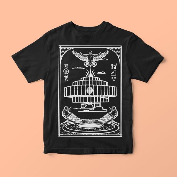 

dizengoff sq. tee illustration and screen printing t shirt tel aviv gift t shirt i love tel aviv