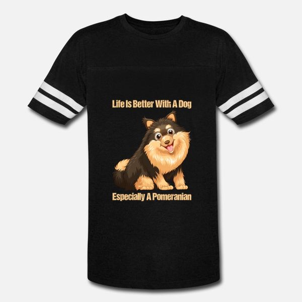 

life is better with a pomeranian t shirt men design short sleeve s-xxxl gents loose casual spring formal shirt
