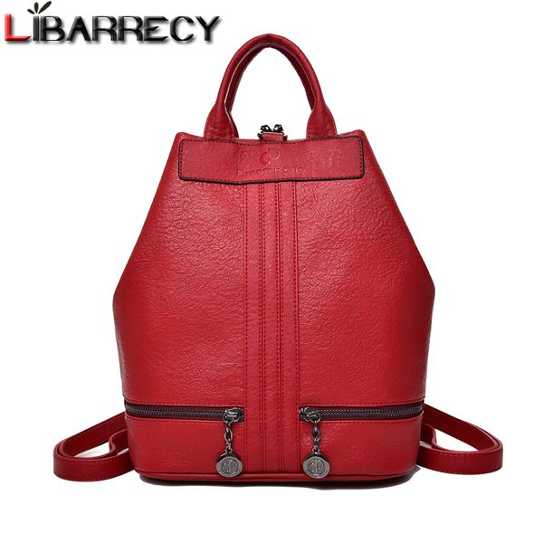 

women's backpack brand leather shoulder bags for women 2020 large capacity school bag for girls new
