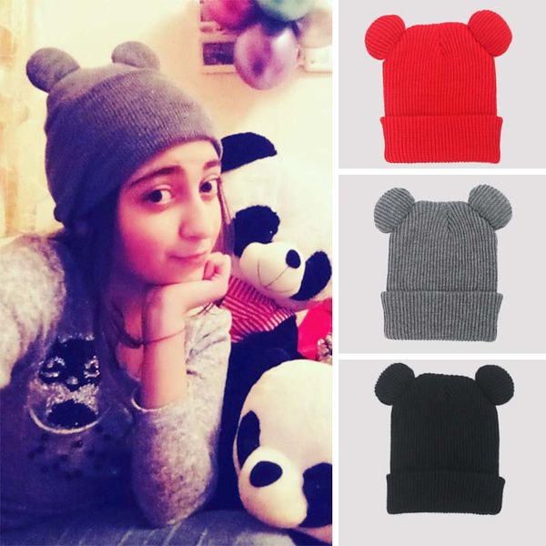 

cool hat female winter women's caps with cute horns ears crochet knitted warm beanies hat bonnet homme 2020 fashion, Blue;gray