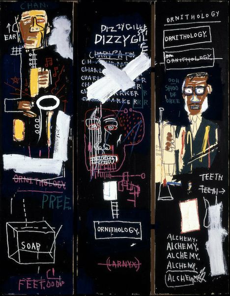 

jean michel basquiat horn players home decor handpainted &hd print oil painting on canvas wall art canvas pictures 200816