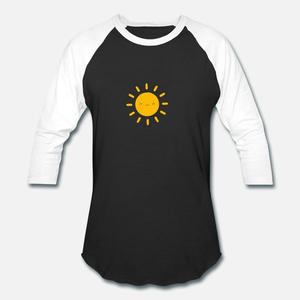 

happy sun is kawaii and cute t shirt men custom tee shirt o-neck slim interesting basic spring autumn leisure shirt