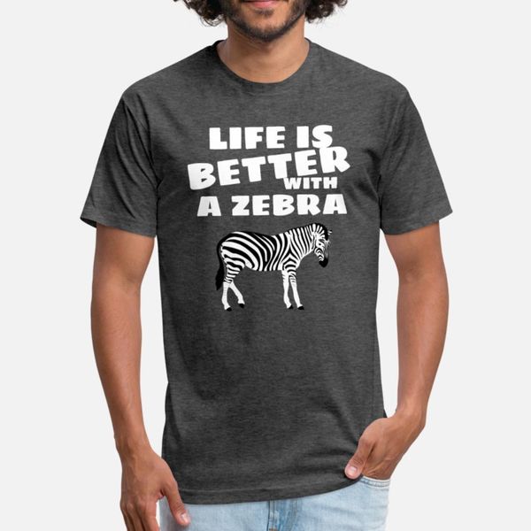 

zebra t shirt men designs 100% cotton crew neck solid color gift casual summer outfit shirt