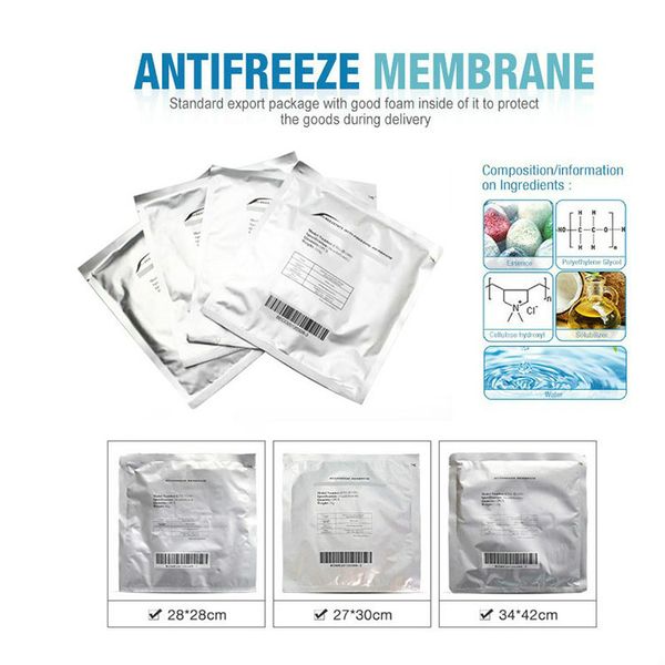 

moq 3pcs anti e membranes antifeeze membranes cryo pad bag 27*30cm antie membran for cryo therapy ce dhl ing
