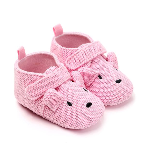 

0-18 months newborn footwear infant loafers toddler boy girl shoes cute cartoon animals anti-slip slippers knitted baby shoes