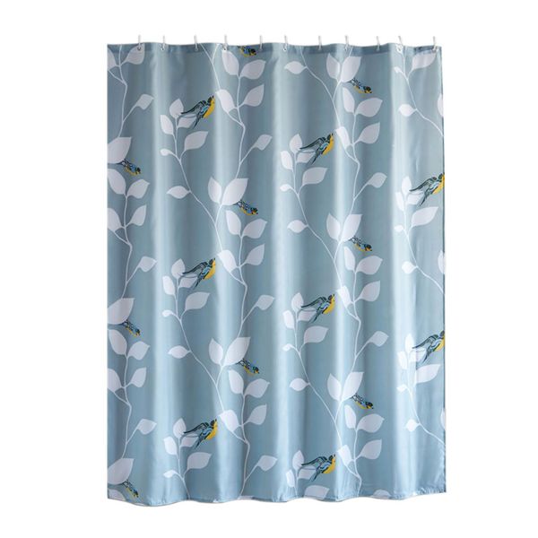 

birds leaves print shower curtain home l mildew resistant with 12 hooks