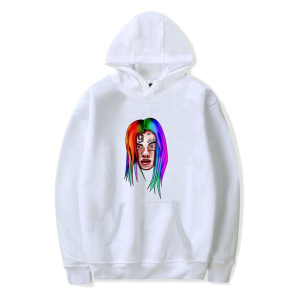 

6ix9ine hoodies streetwear hip hop fashion sweatershirts men women hoodies harajuku hooded pullovers funny casual, Black