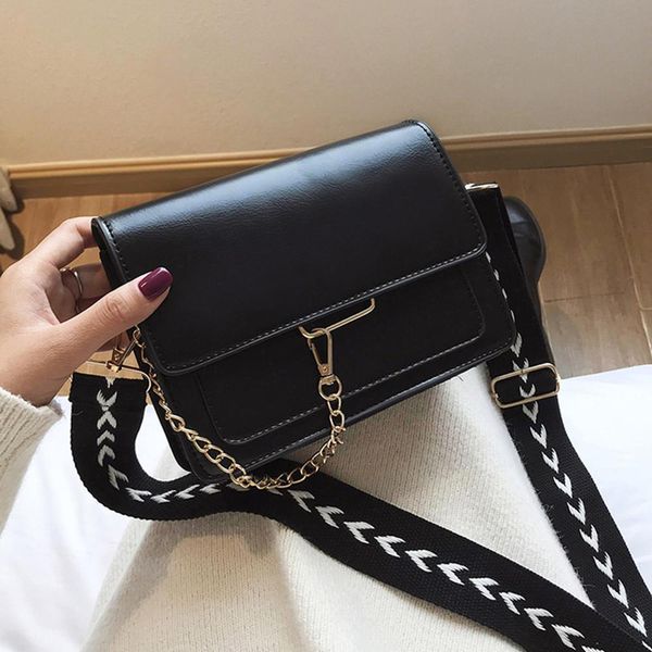 

brand leather crossbody bags wide band women's shoulder bag fashion ladies messenger bags hasp handbag #15