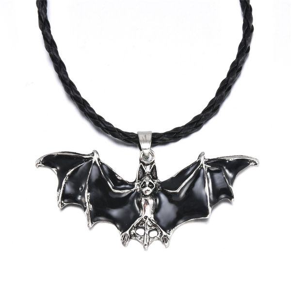 

doreen box punk style halloween bat ocs animals pendants multilayer layered necklace women men party club fashion jewelry, Silver
