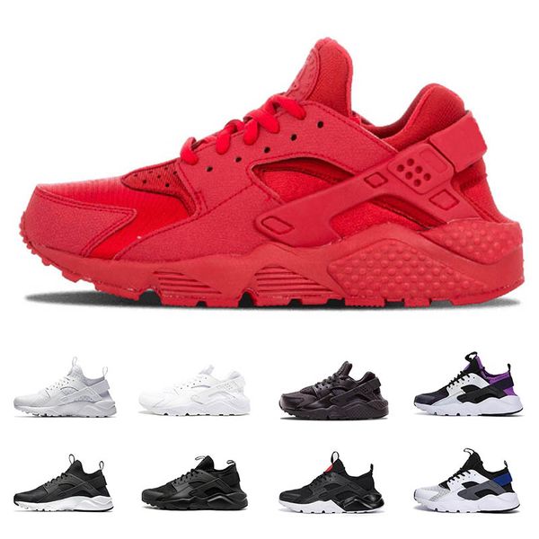 

breathable huarache 1.0 4.0 men woem running shoes triple black white red gray trainer soorts sneakers eur 36-45