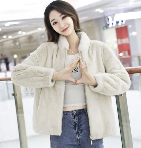 

women's fur & faux 2021 clothing winter outerwear coats female imitation collar loose velvet coat short paragraph 1019, Black